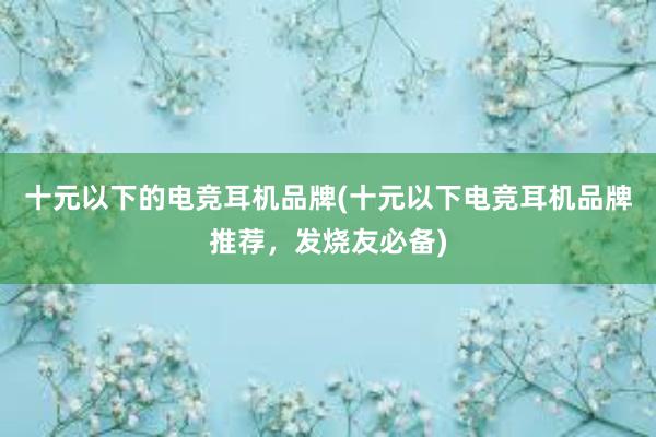 十元以下的电竞耳机品牌(十元以下电竞耳机品牌推荐，发烧友必备)