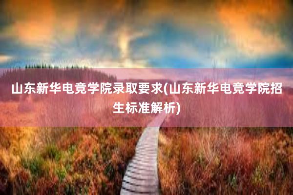 山东新华电竞学院录取要求(山东新华电竞学院招生标准解析)