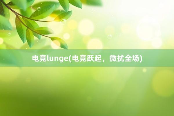 电竞lunge(电竞跃起，微扰全场)