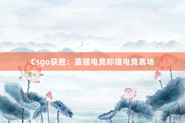 Csgo获胜：蓝猫电竞称雄电竞赛场