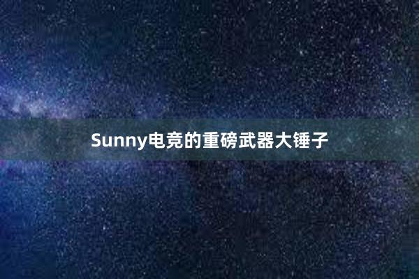 Sunny电竞的重磅武器大锤子