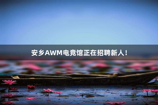 安乡AWM电竞馆正在招聘新人！