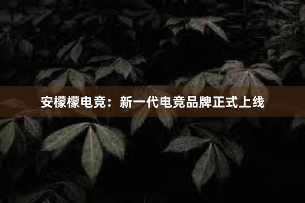 安檬檬电竞：新一代电竞品牌正式上线