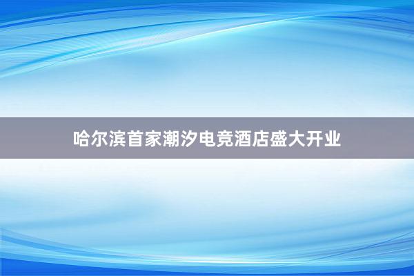 哈尔滨首家潮汐电竞酒店盛大开业