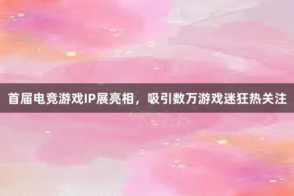 首届电竞游戏IP展亮相，吸引数万游戏迷狂热关注