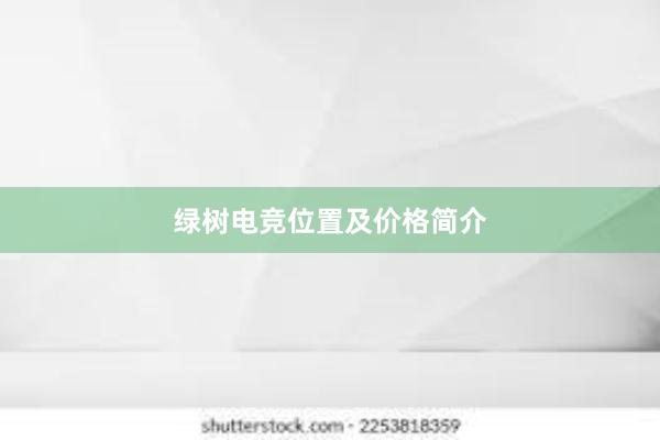 绿树电竞位置及价格简介