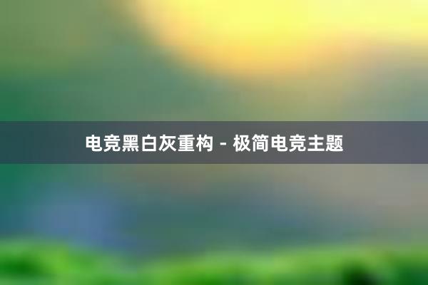 电竞黑白灰重构 - 极简电竞主题